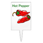 Hot pepper pot pick or garden marker cake toppers