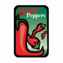 Hot Pepper Text Graphic two chilis Photo Cut Out