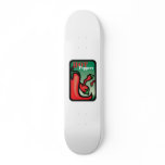 Hot Pepper Text Graphic two chilis Skate Board Deck