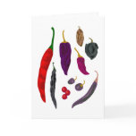 Hot Peppers Spice Greeting Card