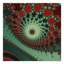Hot Peppery Spicy Fractal - green and red Photograph
