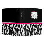 Hot Pink and Black Zebra Binder binders