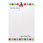 Hot Pink and Green Argyle Teacher Stationery
