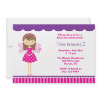 Hot Pink and Purple Fairy Invitation