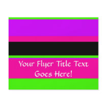 Hot Pink and Purple Tonal Stripes Modern Design Flyer Design
