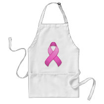 Hot Pink Awareness Ribbon Apron
