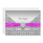 Hot Pink Bat Mitzvah invitations