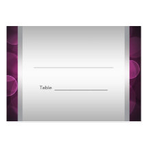 Hot Pink Bat Mitzvah Reception Table Cards Business Card Template