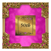 Hot Pink Birthday Party Invitations