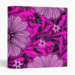 Hot Pink & Black Floral Chaos Binders