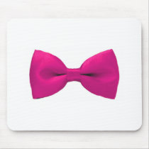 Hot Pink Bowtie Mousepad