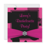 Hot Pink Bubbles Hot Pink Bachelorette Party invitations