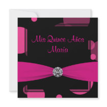 Hot Pink Bubbles Quinceanera 15th Birthday