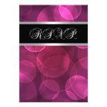 Hot Pink Bubbles RSVP Personalized Invites