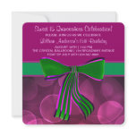 Hot Pink Bubbles Sweet 15 Quinceanera invitations