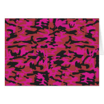 Hot pink camo pattern card