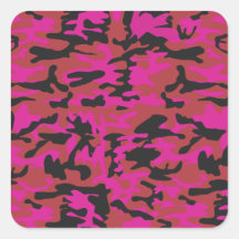 Hot pink camo pattern sticker
