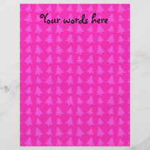 Hot pink christmas tree pattern flyer