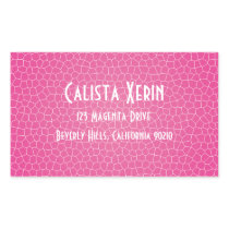 Hot Pink Crackle Stickers