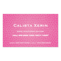Hot Pink Crackle Rectangular Stickers