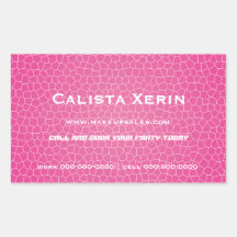 Hot Pink Crackle Sticker