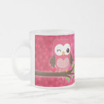 Hot Pink Cute Owl Girly Personalized Coffee Mug