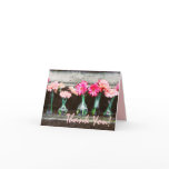 Hot Pink Daisies in a Vases Thank You cards