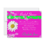 Hot Pink Daisy Bridal Shower Invite invitations