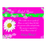Hot Pink Daisy Bridal Shower Postcard