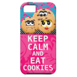 Hot Pink Damask KEEP CALM AND Eat Cookies