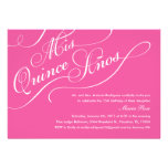 Hot Pink Elegant Quinceanera Invitations