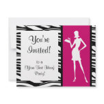 Hot Pink Fashion Party Invitation invitations