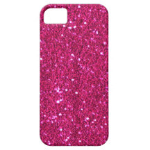 Hot Pink Faux Glitter Case-Mate iPhone 5 Case