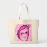 hot pink flapper tote bag