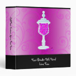 Hot Pink Fuchsia Candy Buffet 3 Ring Binders