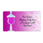 Hot Pink Fuchsia Candy Buffet Personalized Shipping Labels