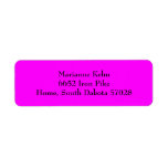 Hot Pink Fuchsia Plain Return Address Labels