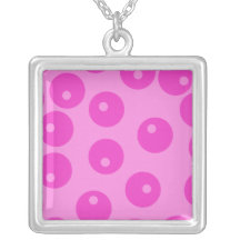 Hot Pink Funky Retro Pattern. Jewelry
