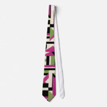 Hot Pink Geo Deco Custom Tie