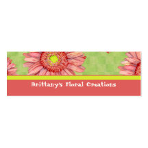 Hot Pink Gerbera Daisy Business Cards