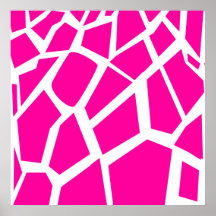 Hot Pink Giraffe Pattern Wild Animal Prints