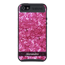 Hot Pink Glitter Look Covers For iPhone 5