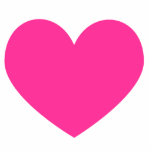 Hot Pink Heart Magnet photo sculptures