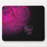 Hot pink heart swirl mousepad