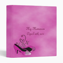 Hot Pink Heels Quinceanera 15th Birthday Photo Vinyl Binder