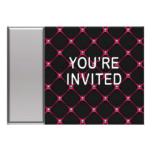 Hot Pink Honeycomb Invitation