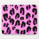 Hot Pink Leopard mousepads