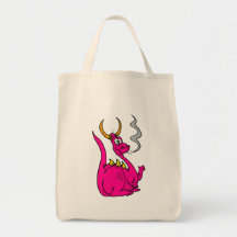 Hot Pink Little Dragon Cute.png Bag