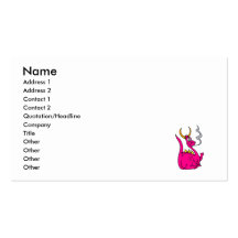 Hot Pink Little Dragon Cute.png Business Card Template