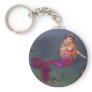 Hot Pink Mermaid Keychain